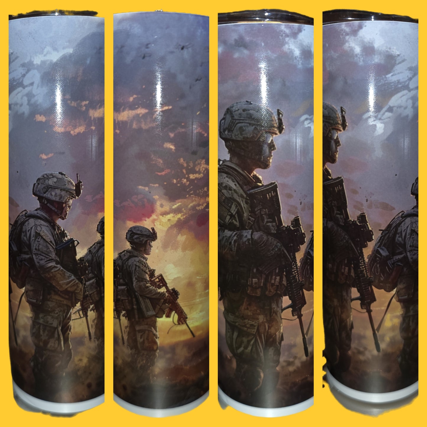 United States Army Custom Drinkware Tumbler w/Straw Gift Boxed Keeps drinks Hot or cold Honor our service Members with our Army Tumbler